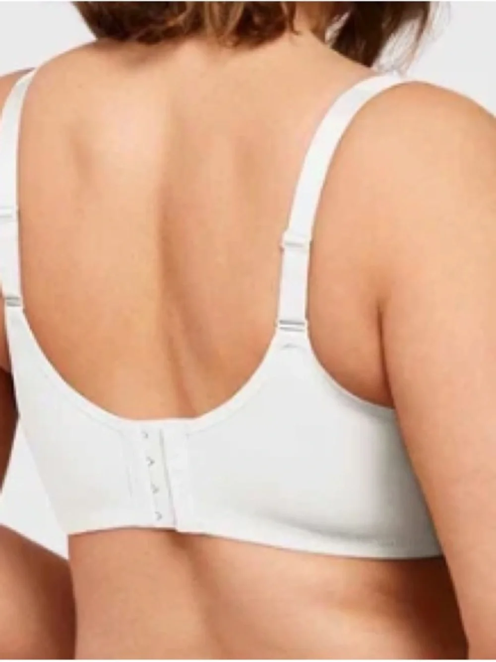 Hilaine Cool Comfort Minimizer Bra Seamless, White, Size 34C
